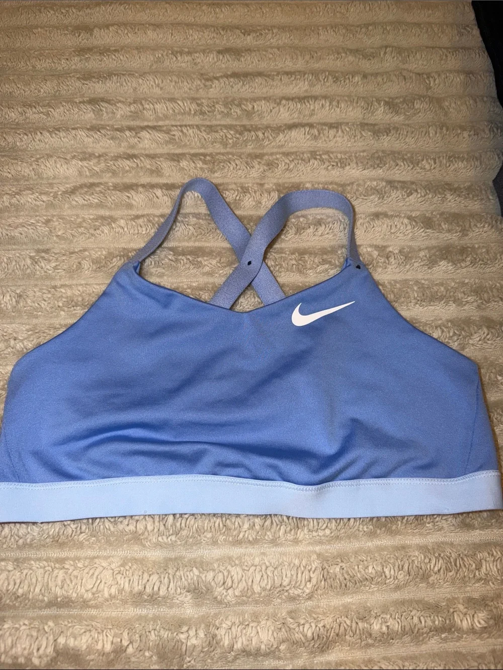 Nike Blue Crisscross Back Sports Bra